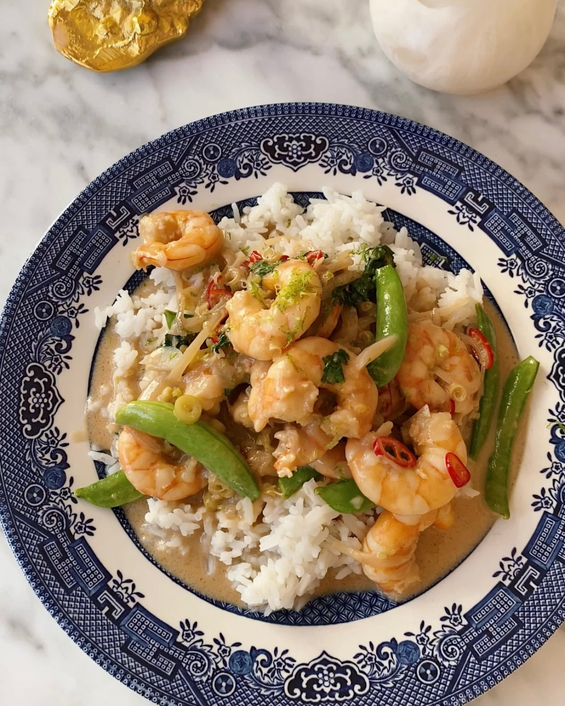 Lemon lime prawns with ingredients