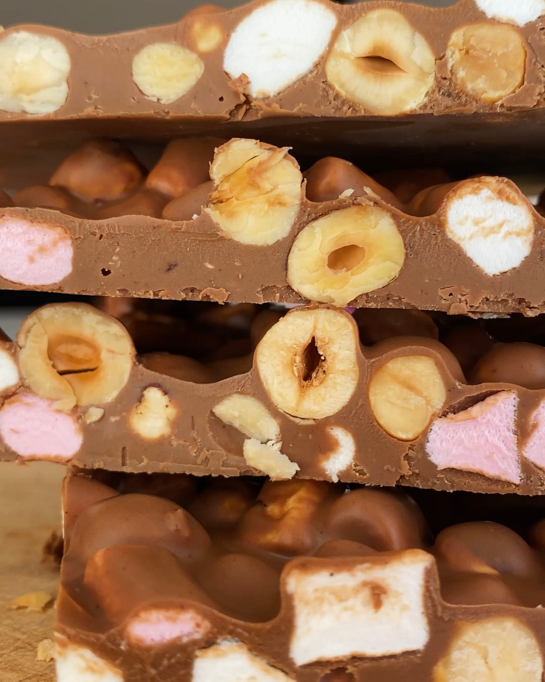 Rocky road and ingredients