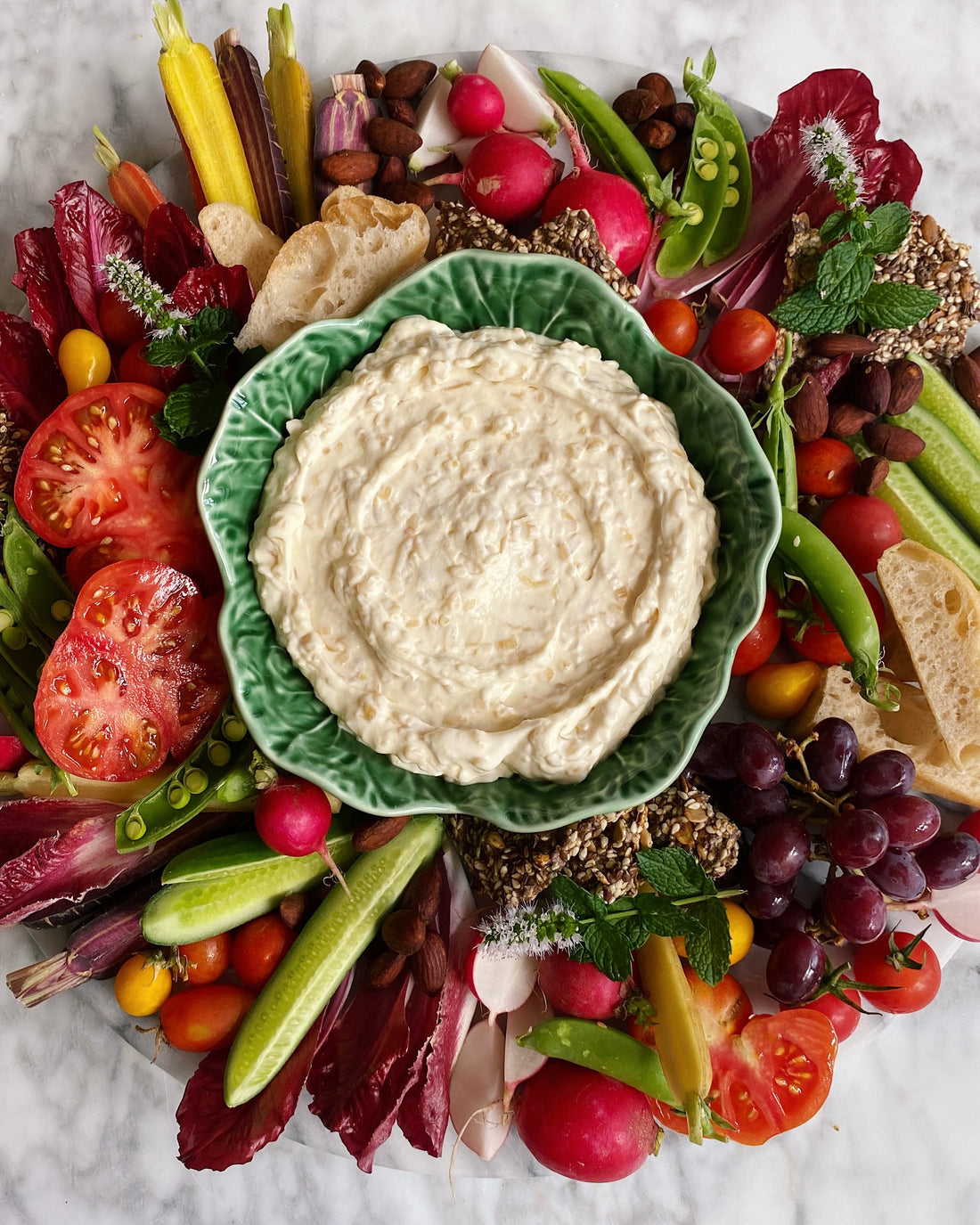 Caramelised shallot dip with ingredients