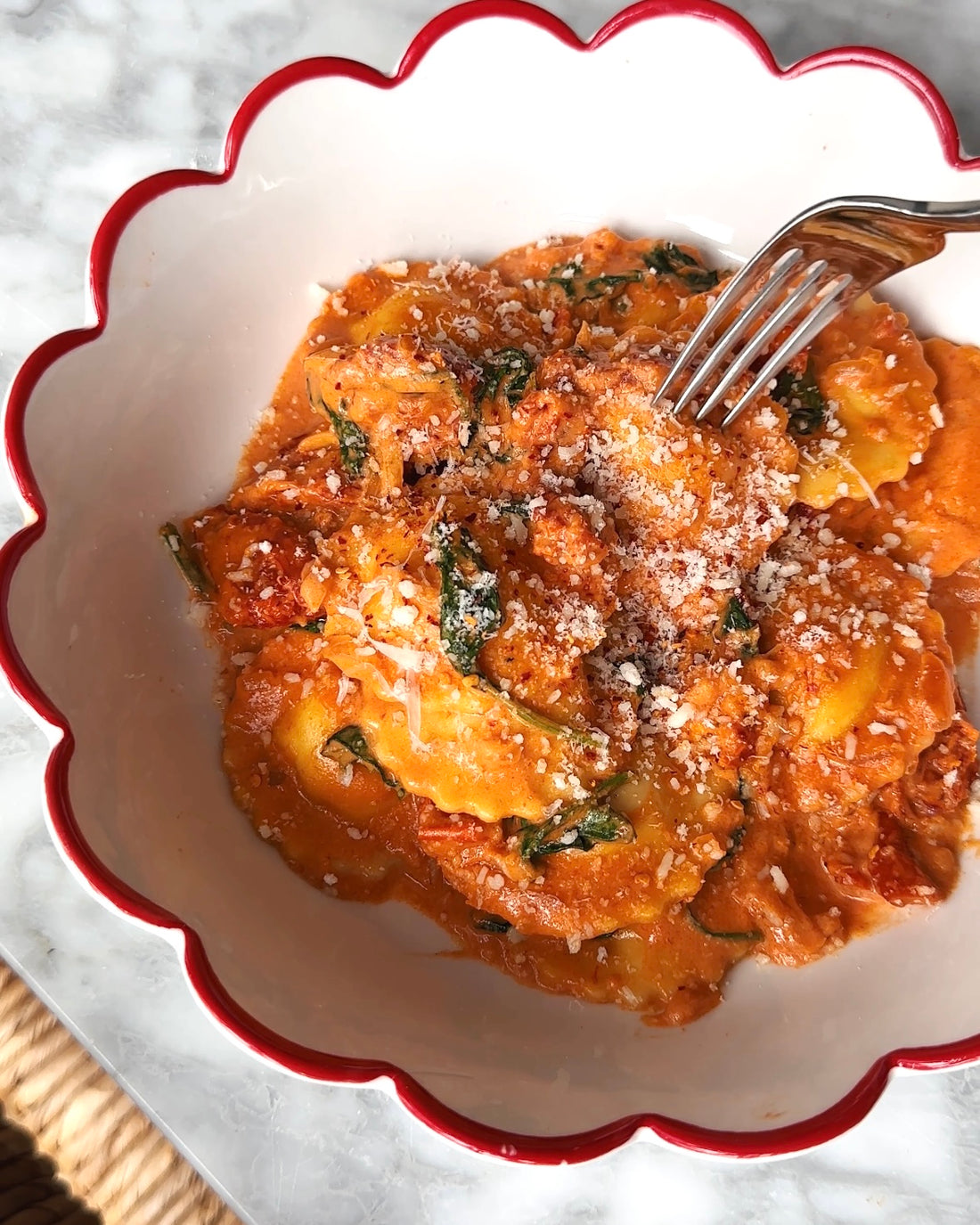 Rosé Sauce with Ricotta Ravioli